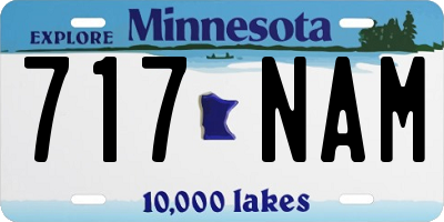 MN license plate 717NAM