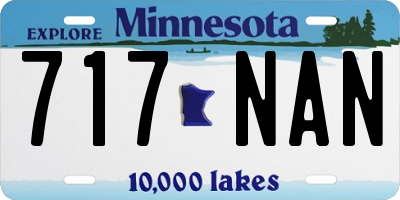 MN license plate 717NAN