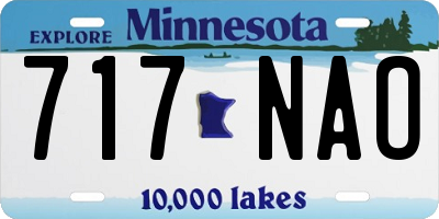 MN license plate 717NAO