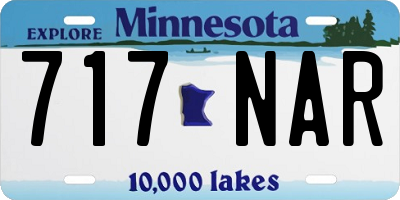 MN license plate 717NAR