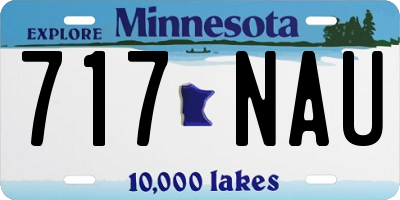 MN license plate 717NAU