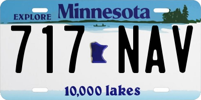 MN license plate 717NAV