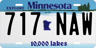 MN license plate 717NAW