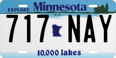 MN license plate 717NAY