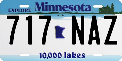 MN license plate 717NAZ