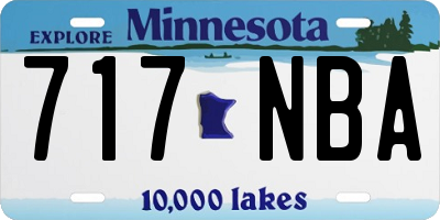 MN license plate 717NBA
