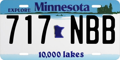 MN license plate 717NBB