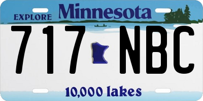 MN license plate 717NBC