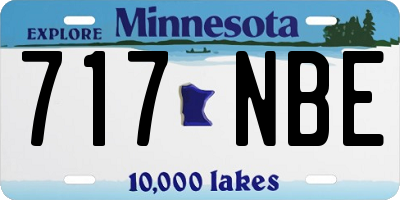 MN license plate 717NBE