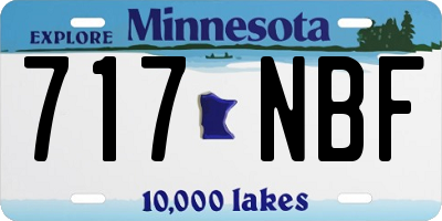 MN license plate 717NBF