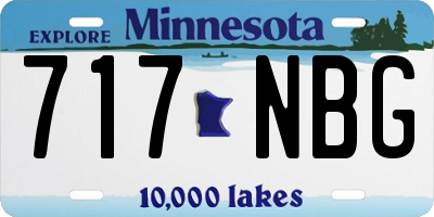 MN license plate 717NBG