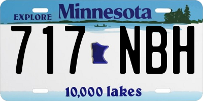 MN license plate 717NBH