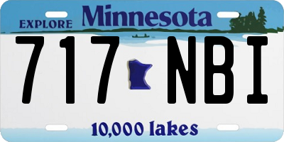 MN license plate 717NBI
