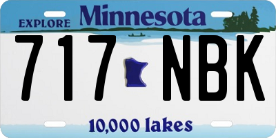 MN license plate 717NBK