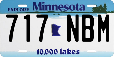 MN license plate 717NBM