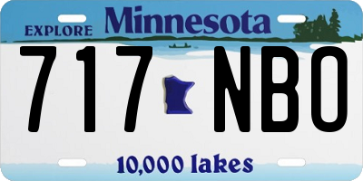 MN license plate 717NBO