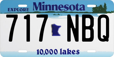 MN license plate 717NBQ
