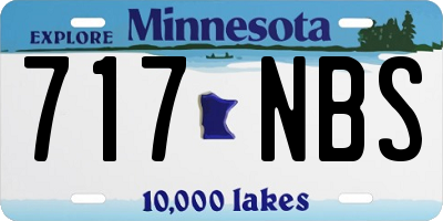 MN license plate 717NBS