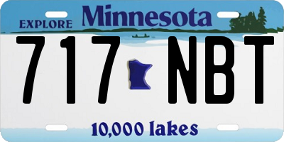 MN license plate 717NBT