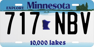 MN license plate 717NBV