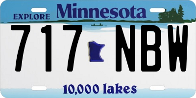 MN license plate 717NBW