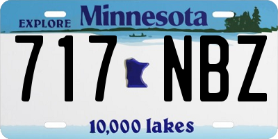 MN license plate 717NBZ