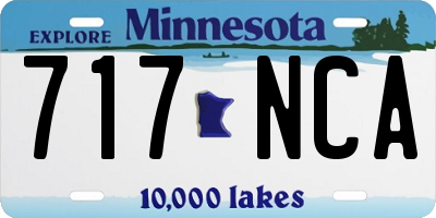 MN license plate 717NCA