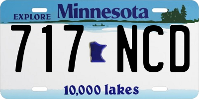 MN license plate 717NCD