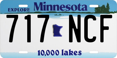 MN license plate 717NCF