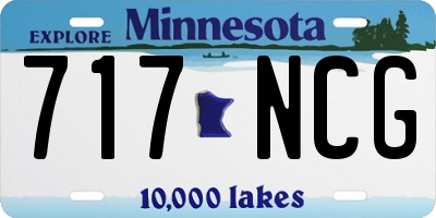MN license plate 717NCG