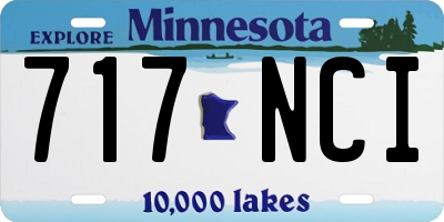 MN license plate 717NCI