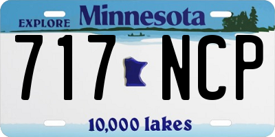 MN license plate 717NCP