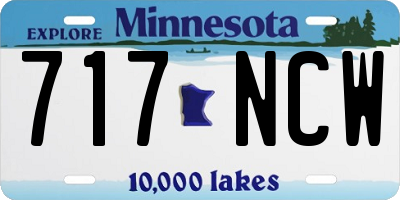 MN license plate 717NCW
