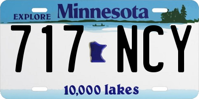 MN license plate 717NCY