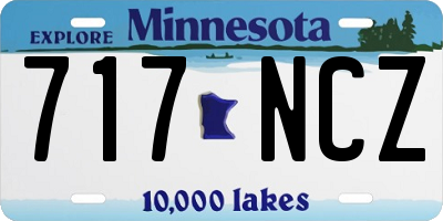 MN license plate 717NCZ