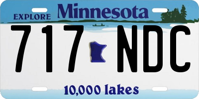 MN license plate 717NDC