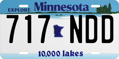 MN license plate 717NDD