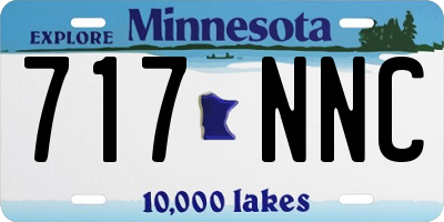 MN license plate 717NNC