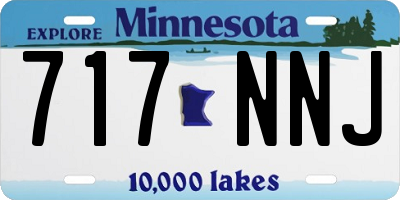 MN license plate 717NNJ