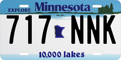MN license plate 717NNK