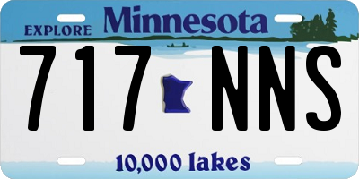 MN license plate 717NNS