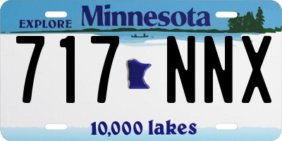 MN license plate 717NNX