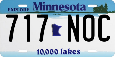 MN license plate 717NOC