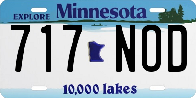 MN license plate 717NOD