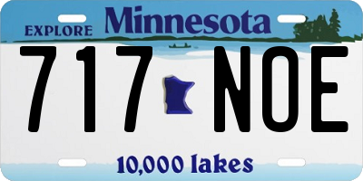MN license plate 717NOE