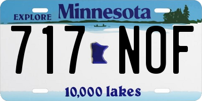 MN license plate 717NOF
