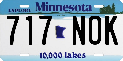 MN license plate 717NOK