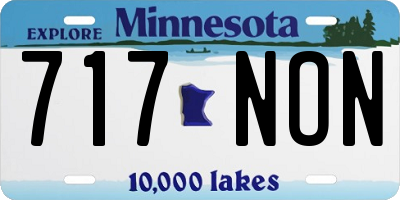 MN license plate 717NON