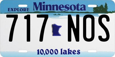 MN license plate 717NOS