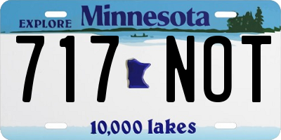 MN license plate 717NOT